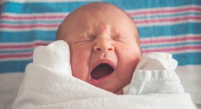 A newborn can cause many sleep problems. 