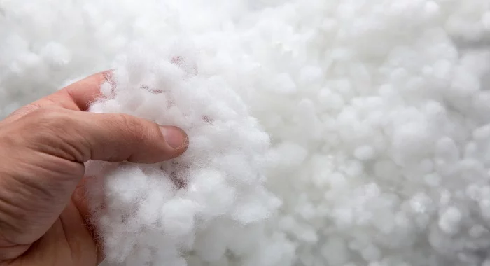 The inner section of a weighted blanket can be made of cotton, bamboo or polyester.